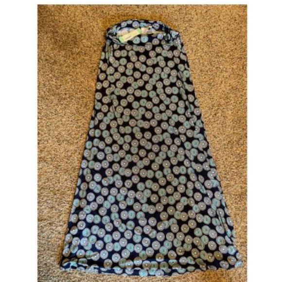 Gilli Morgana Knit Maxi Skirt, Size Small, Blue print - Picture 3 of 5
